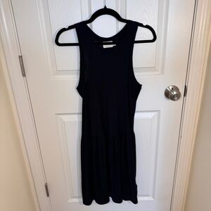 Nation LTD black midi cotton dress
